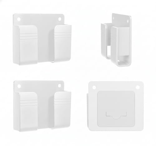 Générique 4Pcs Support Murale Adhésif pour Chargeur Téléphone, Organisateur de Câbles sans Percer pour Prises, Télécommandes, Range-Fil Bureau Maison...