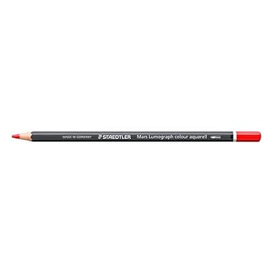 STAEDTLER Lápiz acuarelable Rojo – Lápiz artístico soluble en agua con diseño hexagonal – Mina de 3 6 mm alta intensidad de color y resistencia a la luz
