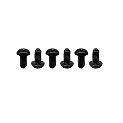 Image of RISON Titanium Bolts M5x10mm Titanium Button Torx Head Bolt Screw M5 Bolts Bicycle Disc Brake Universal Black Star Round Head Ti Bolt for MTB and Bicycle Motorcycle Pack of 6