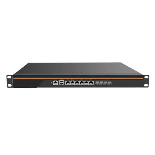 Firewall Hardware, OPNsense, VPN, Firewall Appliance, Router PC, AES-NI, Console, 1U Firewall Server Intel Atom 12 Core C3808 6 LAN 4 SFP+ 10G Support 4G 5G 32GB DDR4 RAM 1TB SSD