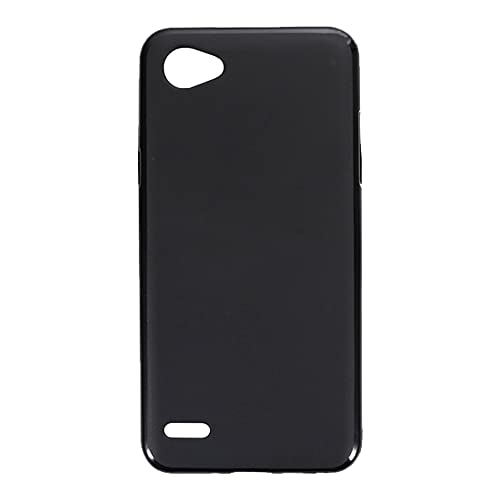 Shantime Funda Suave Compatible con LG Q6, Carcasa Delgada Antigolpes, Antirrayas y Flexible, Agarre Cómodo(Negro)
