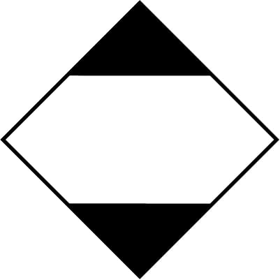 UN New 2011 ADR Limited Quantities Diamond (ADR & UN compliant Sticker) - Quantity: 250-100mm x 100mm Diamond - By Inoxia