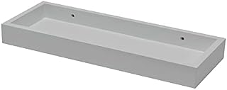 DURAline Wall Shelf with Standing Up Edges-White, Wood