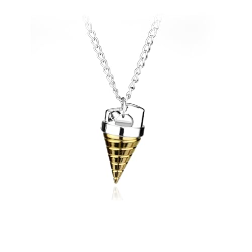 Gurren Lagann Inspired Drill Pendant Necklace - Core Drill Cone Metal Jewelry - Anime Collectible Gift for Fans
