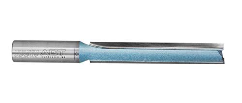 Accusize Industrial Tools Double Flute Extra Long Straight Carbide Tipped Router Bit, 1/2'' Diameter, 3'' Depth, 1/2'' Shank, 4.7'' Oal, 0021-0828 #TOP4