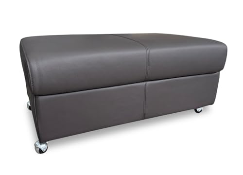 Quattro Meble Dunkelbraunes Echtleder Hocker auf Rollen aufklappbar mit Stauraum Sitzhocker Rindsleder Sitzwürfel 90x55 Fußhocker Polsterhocker Echt Leder Puff Quattro Meble Dunkelbraunes Echtleder Hocker auf Rollen aufklappbar mit Stauraum Sitzhocker Rindsleder Sitzwürfel 90x55 Fußhocker Polsterhocker Echt Leder Puff
