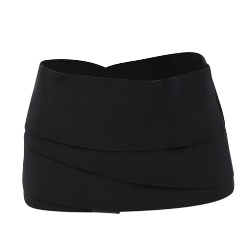 FRCOLOR 1Pc Breathable Fitness Belly Belt for Women Elastic Waistband for Yoga and Sports Comfortable and Quick Drying Waist Trainer for Workout and Fitness Training Black