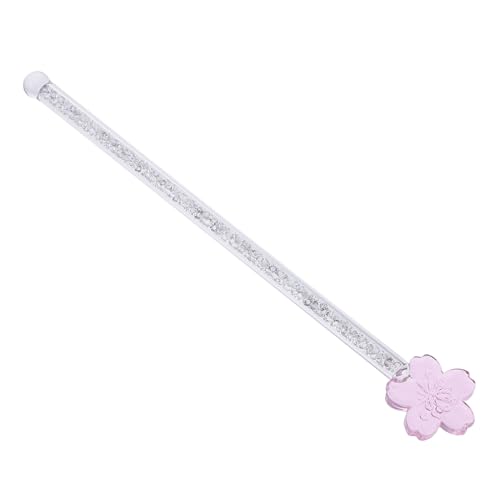 OKUMEYR Unique Glass Stirrer Rod Flower Shape Muddler for Lemonade Iced Tea Sundaes
