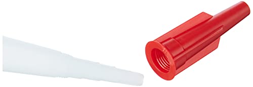 Pattex Kartuschenspitzen und Verschlusskappe, markierte Schnittstellen zur optimalen Einstellung für individuelle Fugenbreiten, wiederverschließbar, 5 Stück