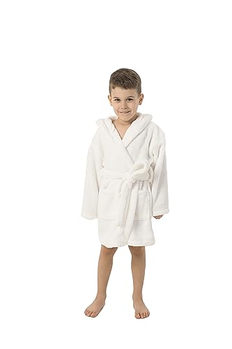 BC BARE COTTON Boys Microfiber Fleece Hooded Robe