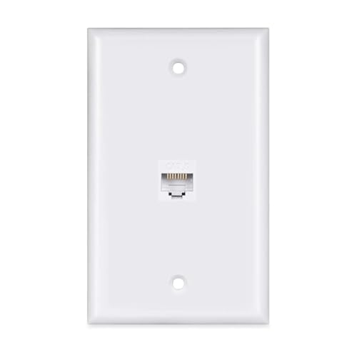 Plaque murale Ethernet Cat 6 bleu 1 port pour organiser les câbles réseau du salon