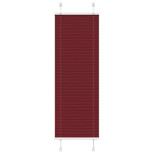 Estor Plisado Con 100% Poliéster, Privacidad Y Protección Solar, Estor Ventana, Estores Para Ventanas, Adecuado Para Salón Y Dormitorio, Rojo Burdeos, 50 x 100 cm