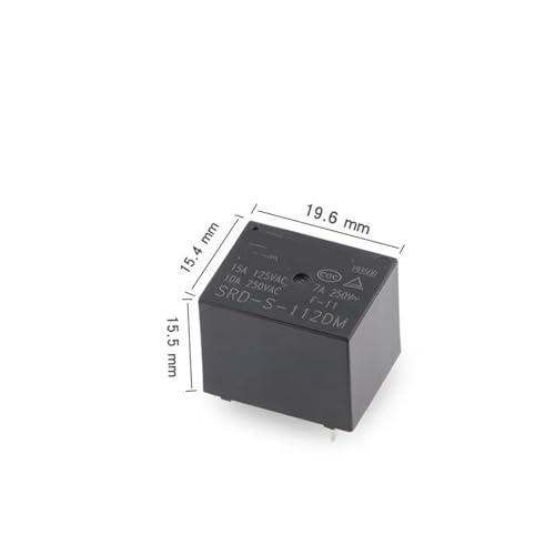 Relés de 24V CC SRD-S-124D para solucionar fallos de encendido en tarjetas electrónicas de 12A 4