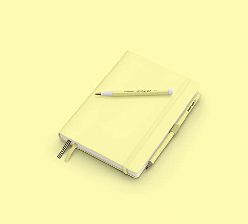 Image of LEUCHTTURM1917 - Notebook Hardcover Medium A5-251 Numbered Pages for Writing and Journaling (Vanilla, Ruled)