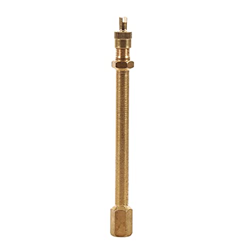 Majatou Valve Extension, Air Brass Tire Valve Extension Auto Tire Valve Stem Extension Pole Inflation Extender Straight Bore for Motorcycle,Bike,Mower and Scooter(100mm)