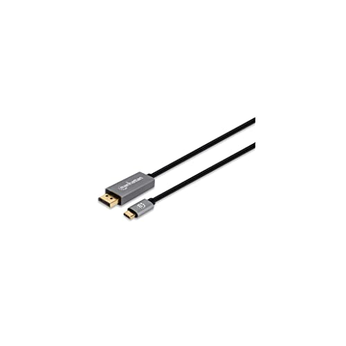 Manhattan USB-C To Display Port 8K/60HZ 3M Male/Male, Black Polybag