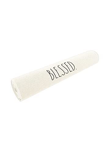 Rae Dunn Yoga Mat - High Density Foam Exercise And Fitness Mat For Workout Or Stretching - Dual Sided Non Slip Cushion Grip - Portable, Travel Friendly For Home, Gym, Yoga Studio, Pilates - White #TOP22