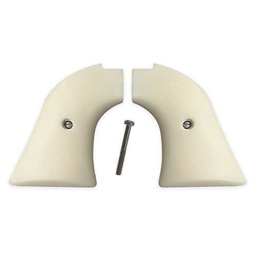 Premium Gun Grips Compatible Replacement for Heritage Arms Rough Rider 6 and 9 Shot .22 &.22 Mag Synthetic White Ivory Gun Grips - Premium Gun Grips