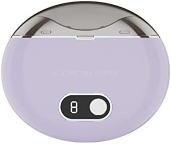 Automatic Nail Clipper, Electric Nail Clippers Automatic Safety Fingernail Cutter and Filer Rechargeable Nail Trimmer Nail Scissors Gift for Caregivers, Adults, Kids-Purple