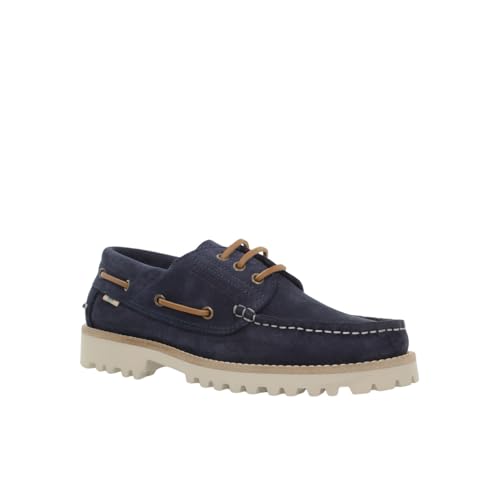 Chaussures bateau Lumberjack Freeman homme mocassins cuir marron mode été décontracté