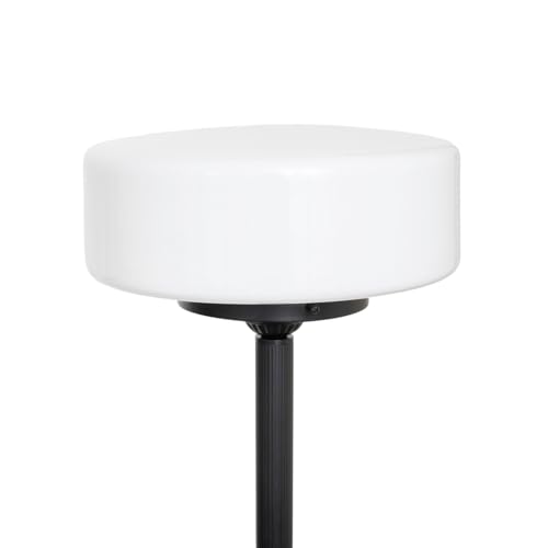 Lampadaire Low Cylinder Ø 30 Moonlight en verre opalin style Art Déco