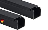 canaleta pvc 10x20 Canaleta para cables de PVC, color negro