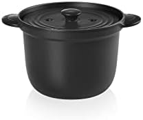 Le Creuset Enameled Cast Iron Rice Pot with Stoneware Insert, 18cm, Black
