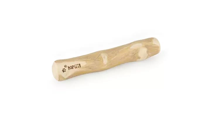 HAPPET Hundesnaß aus Kaffee-Holz XS - Naturkauspielzeug, 100% organisches Kaffeebauholz, sicherer und langlebiger Beißring für Welpen und kleine Hunde