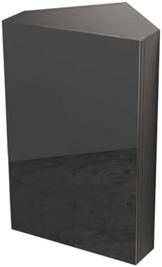 Aluminum Alloy Corner Mirror Cabinet - Wall Mounted Bathroom Storage with Mirror Door & 3 Shelves, Space-Saving Solution for Small Apartments (White, 60x40x29cm)