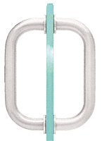Image of C.R. LAURENCE SDPR6CH CRL Chrome 6 inch Tubular Back-to-Back 3 /4 inch Diameter Shower Door Pull Handles