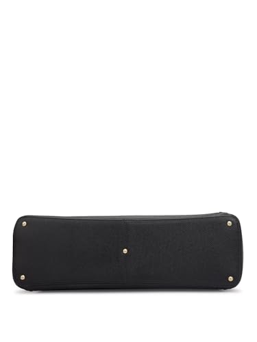 Image of Da Milano Women's Leather Tote Bag - Fits Upto 15 inch Laptop - Black