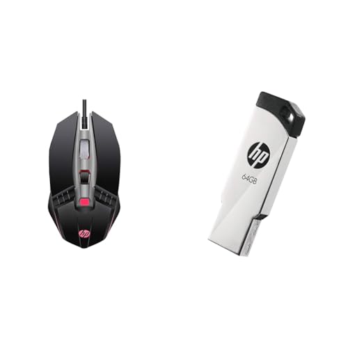 Image of HP M270 Backlit USB Wired Gaming Mouse with 6 Buttons, 4-Speed Customizable 2400 DPI, Ergonomic Desi