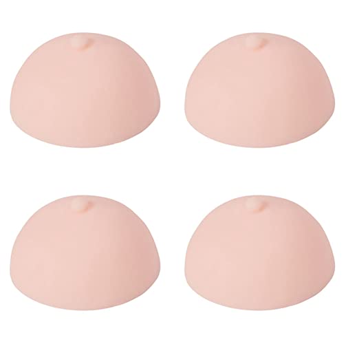 Bloepum 4X 3D Tattoo Areola Practicing Skin Silicone Fake Breasts Chest Pleural Practice Mould for Beginners Permanent Makeup
