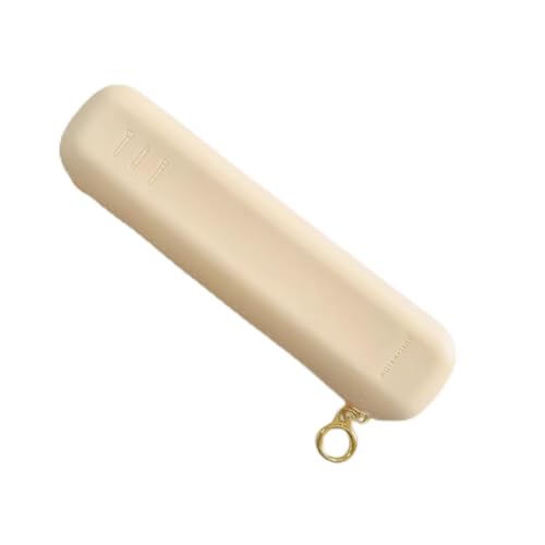 1 bolsa de pincéis de maquiagem de viagem, organizador de pincéis de maquiagem de silicone, estojo de cosméticos portátil macio (branco)