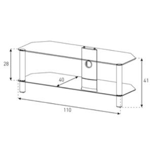 ROCO-Mueble-TV-con-Ruedas-110-cms-de-Ancho-y-2-estantes-Vidrio-TransparenteChasis-Color-Gris-Ref-M-1102-TG