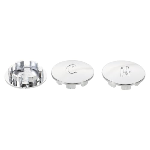 SEWACC Botones de Índice de Grifo de Plástico 3 Piezas 2,8 Cm Cubiertas Decorativas para Manijas de Fregadero Baño y Bañera Repuesto Accesorios de Grifería Aplicables