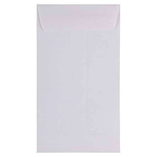 JAM PAPER #6 Coin Business Envelopes - 3 3/8 x 6 - White - Bulk 250/Box