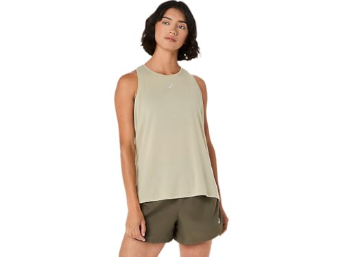 ASICS Women's NAGINO Run Adjustable Tank Running Apparel, M, Khaki