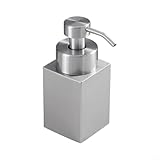 Schaumseifenspender mit Edelstahl-Handpumpflasche, rostbeständig, für Bad und Küche, Dosierung von Seife, Desinfektionsmitteln und Lotion, silberfarben