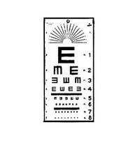 EYE CHART TUMBLING E 10 FT