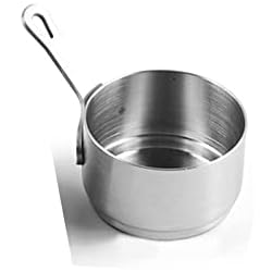 Cacerola Para Huevos En Acero Inoxidable Olla para salsa de acero inoxidable, cacerola pequeña antiadherente para hervir huevos, leche caliente | Ollas y sartenes – Plata (80 ml)