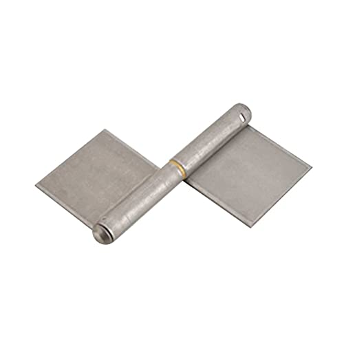 Metalideal | Paumelle À Souder Roulée Avec 2 Ailes Longues Déportées - Bague Laiton Amovible Et Axe En Acier Fixe - Hauteur 120 mm - Gauche Cover