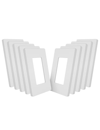 Morning Group Screwless Decorator Wall Plate 1-Gang Matte White 10-Pack