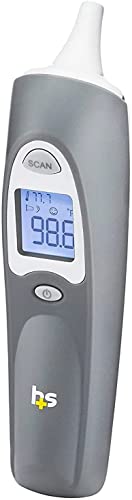 Image of HealthSmart Digital Ear Thermometer for Babies, Kids and Adults - Instant and Accurate Results, Infrared Technology, Visual Fever Indicator, and 30 Disposable Lens Covers, (Pack of 1)