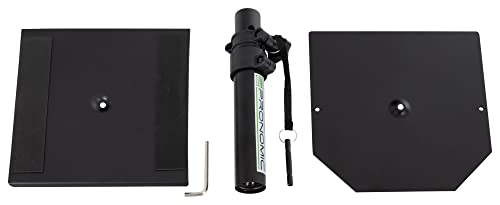 Pronomic SLS-36P BK Tischstativ für Studio Monitore - Stabiles Boxenstativ für Studiomonitore - Hohe Ausführung - Höhenverstellbar von 25,5 bis 41 cm - Ablagefläche mit Moosgummistreifen - Schwarz