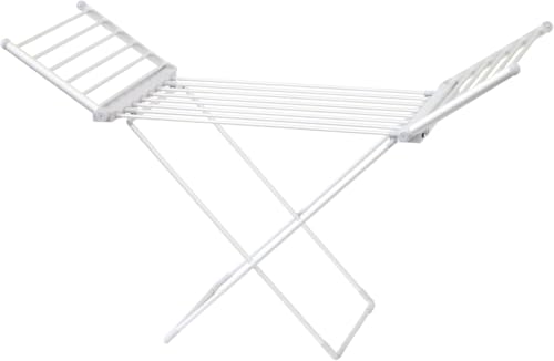 Tendedero eléctrico extensible y plegable con alas calentadas