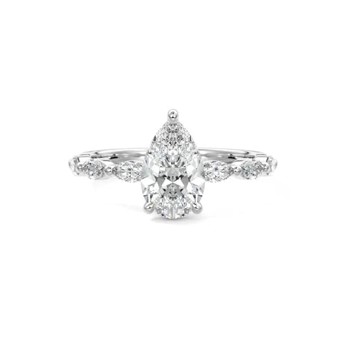 FYBIOD 10K 14K 18K White Gold 2.3 Carat (ctw) Pear
