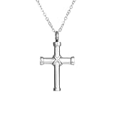 Feng Shui, Productos para niñas Plata de Ley 925 Mujeres y Cremación Doble Que retiene a sus Seres Queridos, Collar Cruzado Collares de urna Cenizas para Hombres