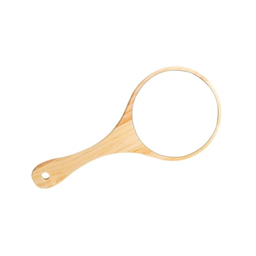 Espejo de mano de madera vintage Ipetboom para maquillaje miniatura 1