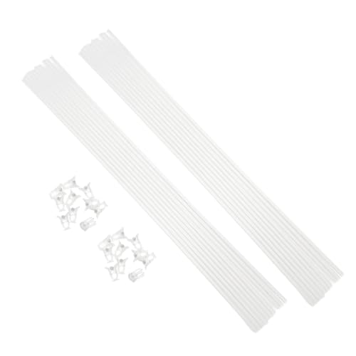 Cemaystic アクリル製植物支柱クリップセット 透明 ? 植物の安定サポート 蘭や小型植物の成長促進 転倒防止 (45.00X0.40X0.40CM)